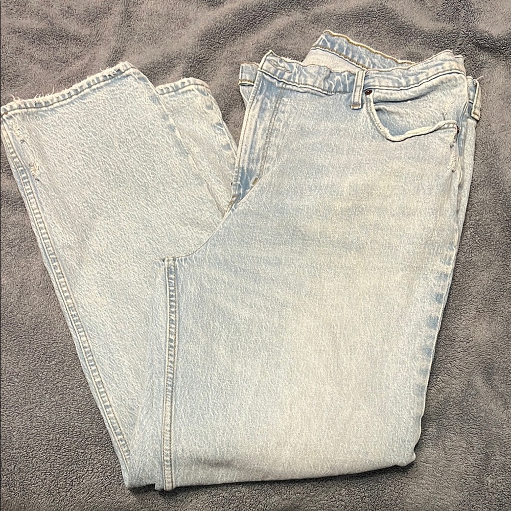 Abercrombie ultra high rise “the 90s straight” Blue women’s Jeans